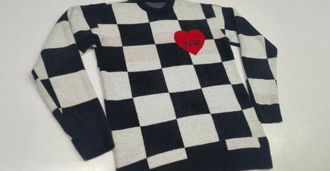 SELF LOVE KNITTED SWEATER ( CHECKMATE )