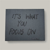 Wall decor 8x10in canvas blk/ blk