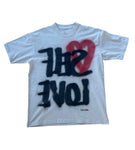 Self Love Tee - Off white/ cream handmade (same day shipping)
