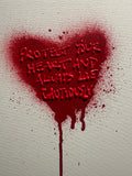 Protect your heart 12x12 in (SAME DAY SHIPPING)