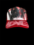 Love over Hate graffiti red trucker
