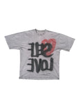 Self love heavyweight tee ( white / black / red ) handmade custom