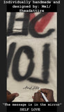 Self love heavyweight tee ( white / black / red ) handmade custom