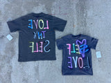 Self Love / multi colored Tee (same day shipping)