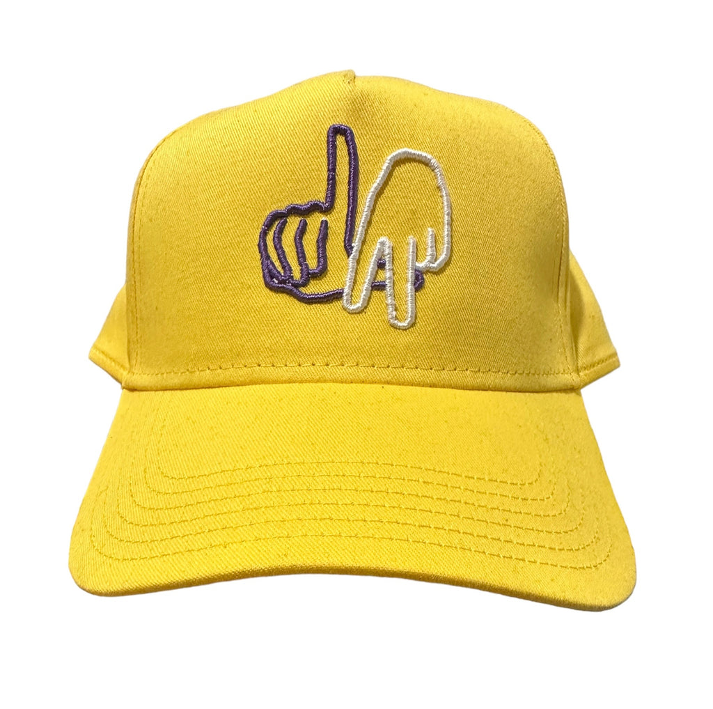 Yellow / purple LA SnapBack hat – Head Attire Trendsetter
