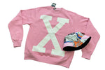 X crewneck LMTD pink